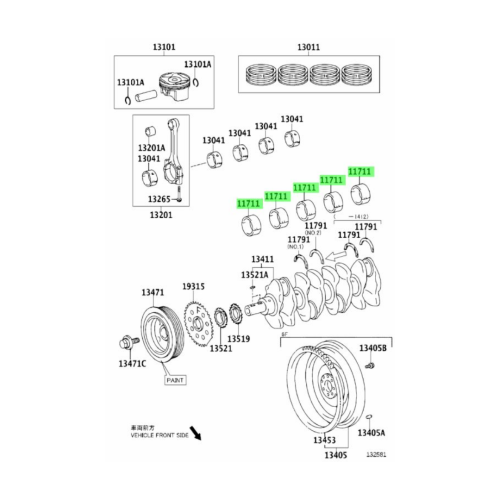 سبايك صالون - 6سلندر - موديل : 2008 - رقم القطعة : 11701-31080-01 - أصلي