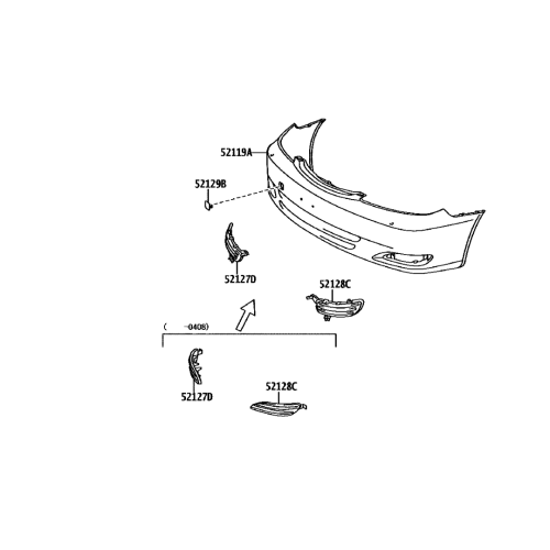 غطاء هوك كرولا - رقم القطعة: 52128-02921 - موديل: 2020 - أصلي