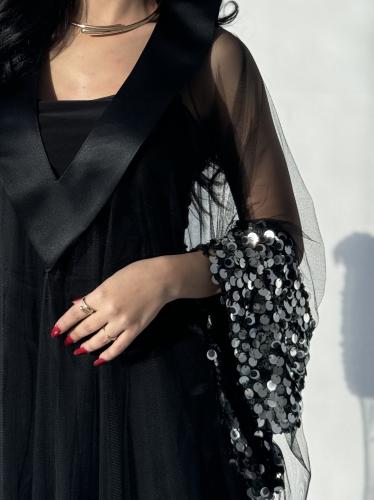 Black chiffon S