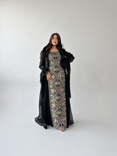 Two pieces black and gold