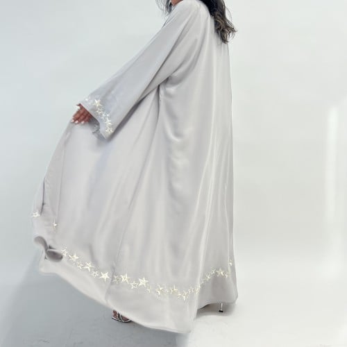 Star abaya gray