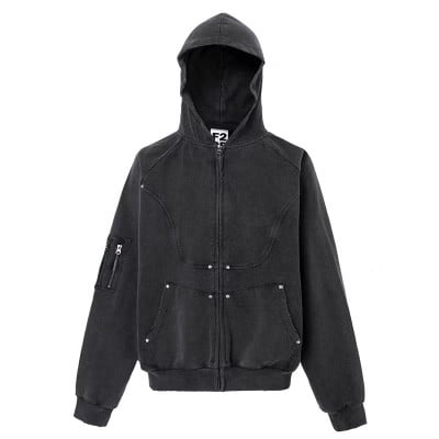 سويت شيرت رصاصي غامق