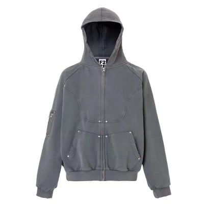 سويت شيرت رصاصي غامق