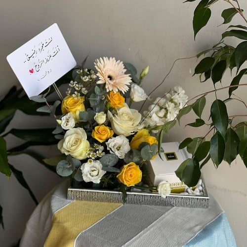 تنسيق هدية باتشي على قاعدة اكريلك
