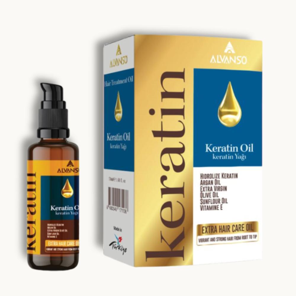 زيت الكيراتين للشعر من ألفانسو ALVANSO Keratin oil 50ml