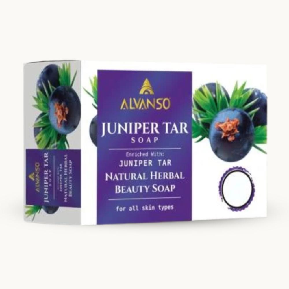 صابون قطران العرعر من ألفانسو ALVANSO GUNIPER TAR OIL SOAP 150G