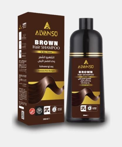 شامبو صبغة للشعر البني من ألفانسو ALVANSO Brown Ha...