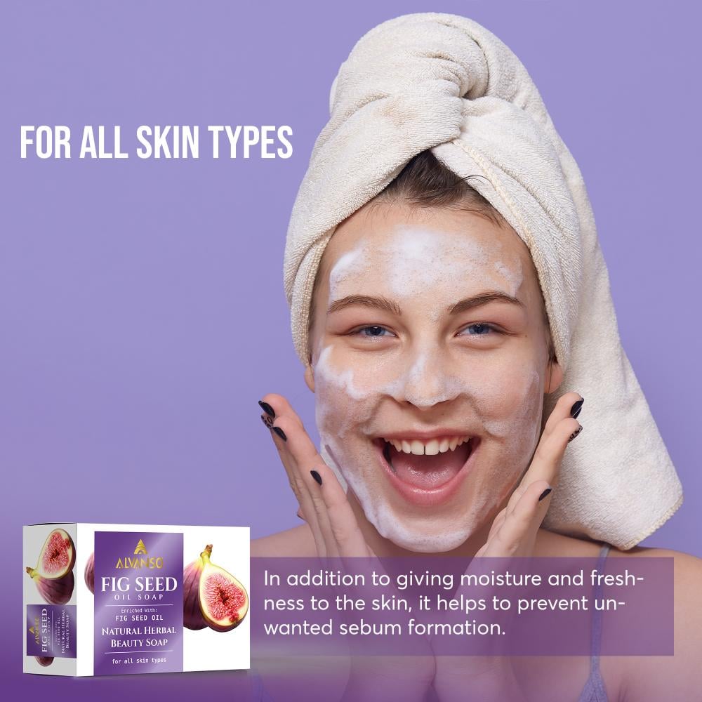 صابون زيت بذور التين من ألفانسو ALVANSO FIG SEED OIL SOAP 150G