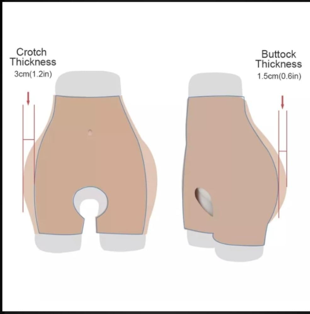 شورت بيونسيه سيليكون أمامي بروز المؤخرة 1.5 سم والجوانب 3 سم