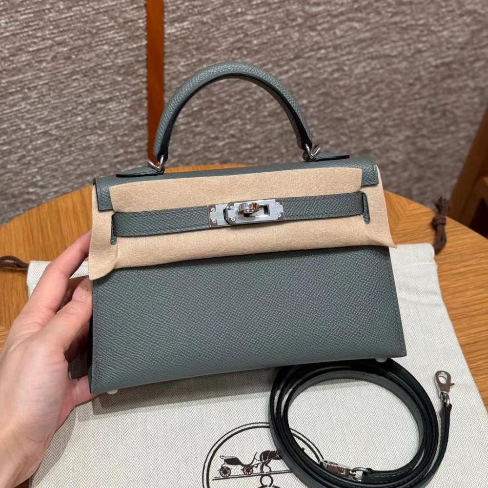Hermès Mini Kelly Gris Meyer