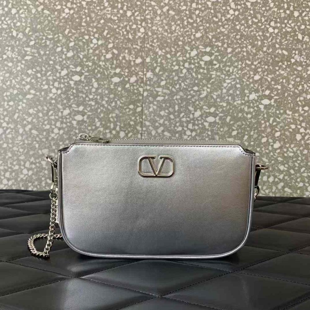 Valentino Silver Bag V Logo
