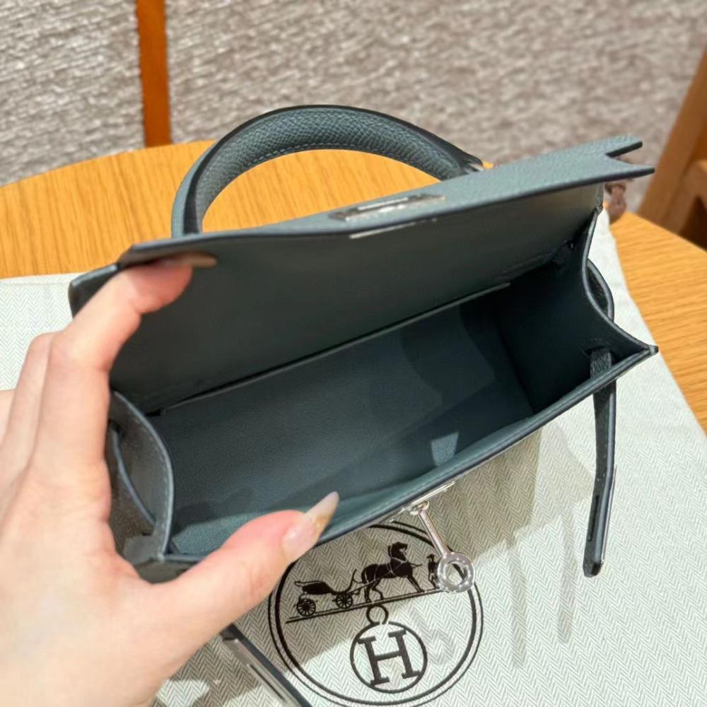 Hermès Mini Kelly Gris Meyer