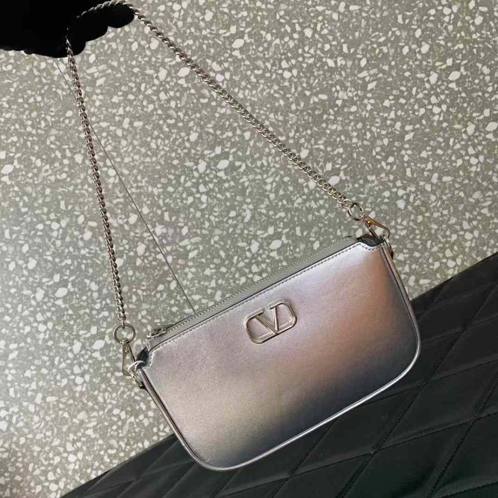 Valentino Silver Bag V Logo