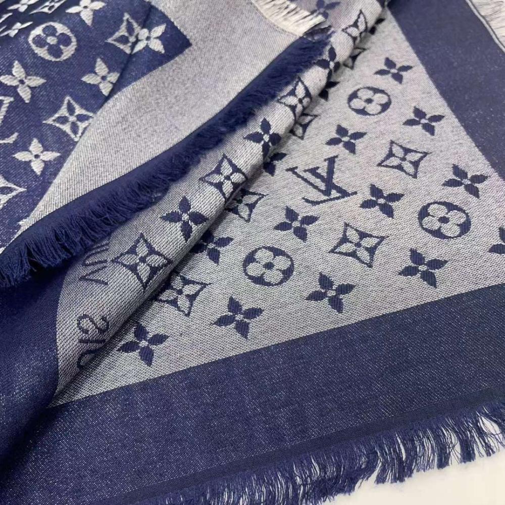 Lv scarf Dark Blue / Grey
