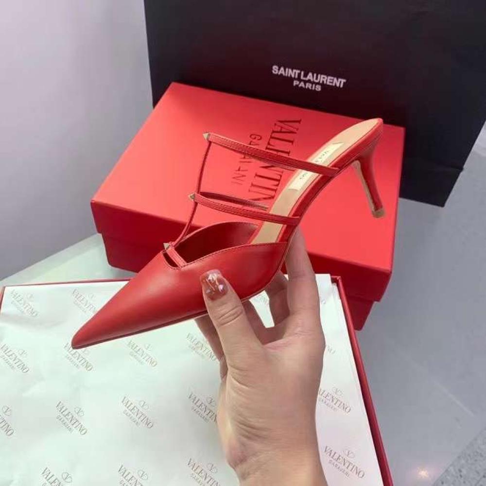 VALENTINO GARAVANI Leather Rockstud Mules