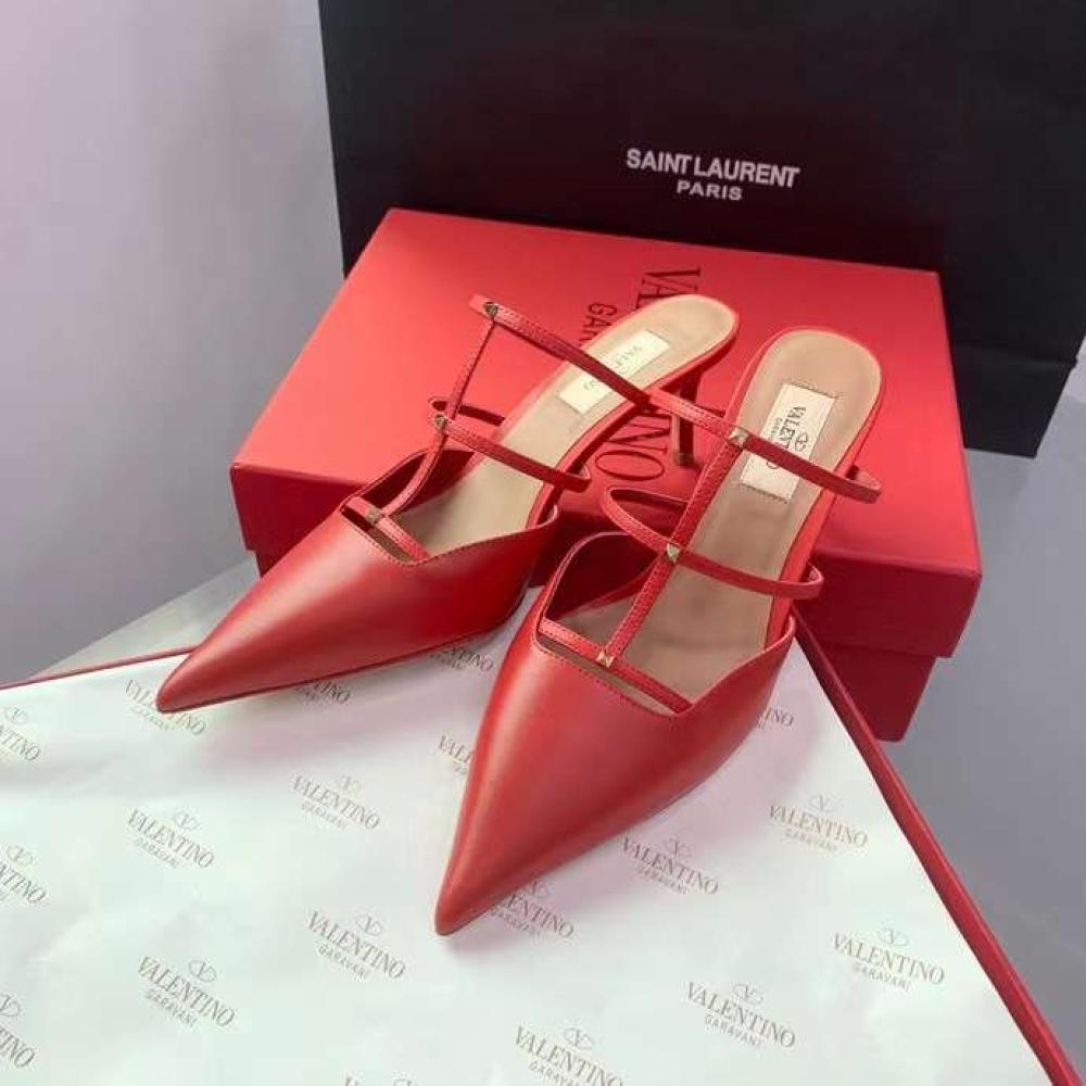 VALENTINO GARAVANI Leather Rockstud Mules