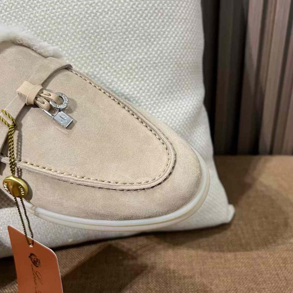 Loro Piana Charm Walk  Babouche  Beige Loafers