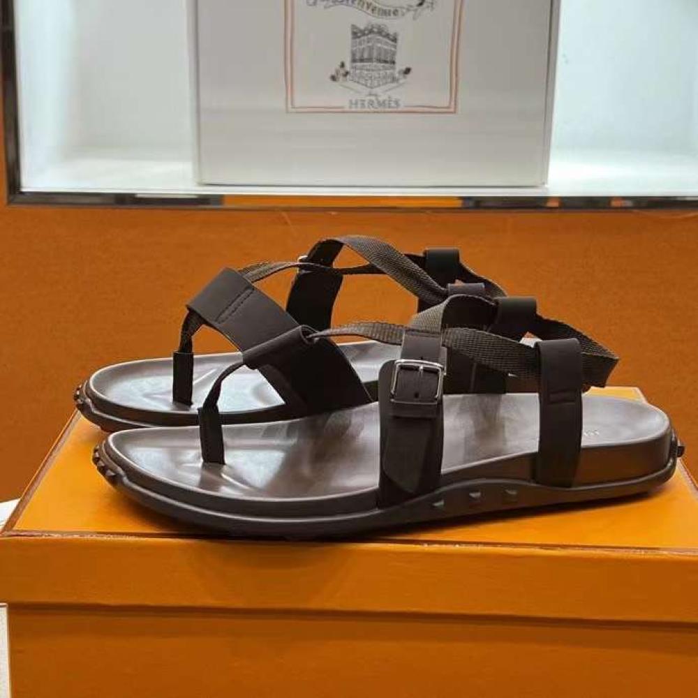 Hermes Shoes Dark Brown