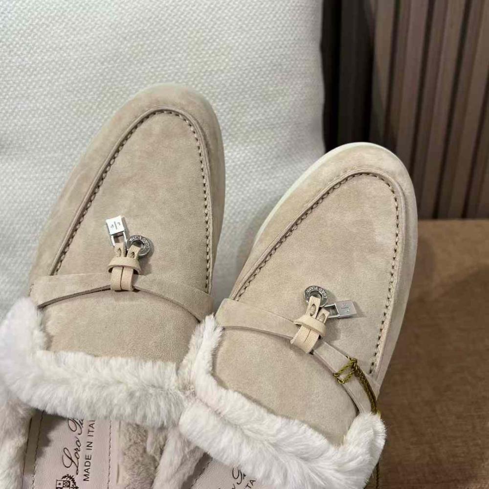 Loro Piana Charm Walk  Babouche  Beige Loafers