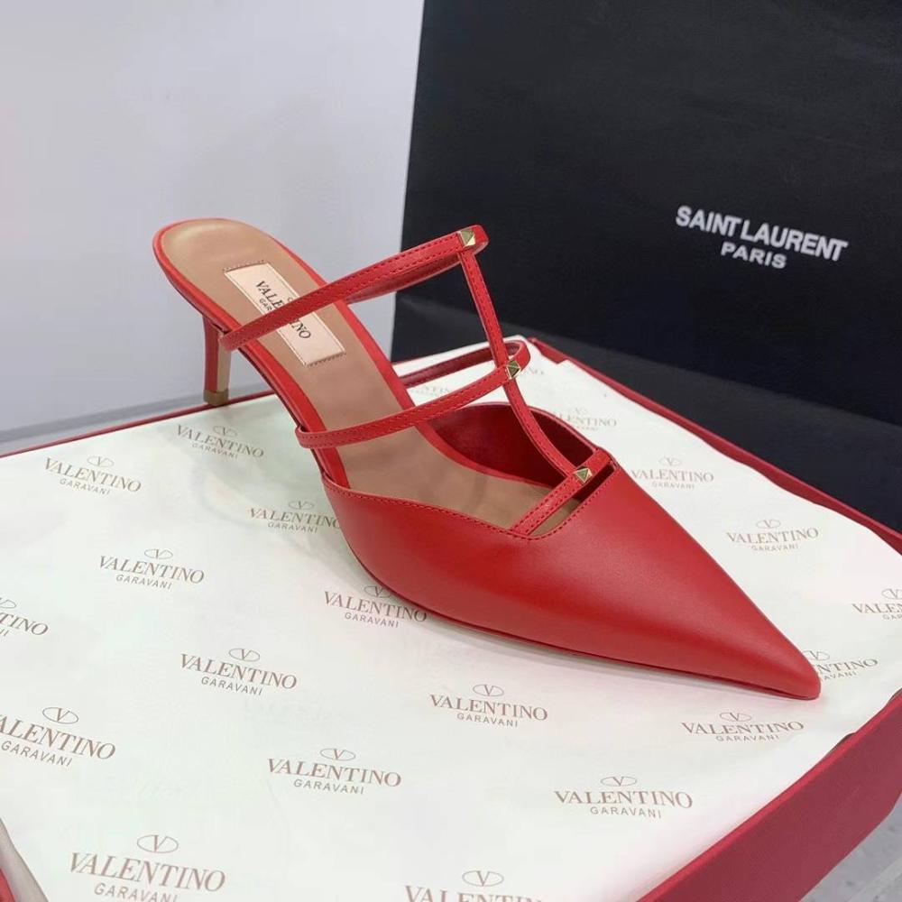 VALENTINO GARAVANI Leather Rockstud Mules