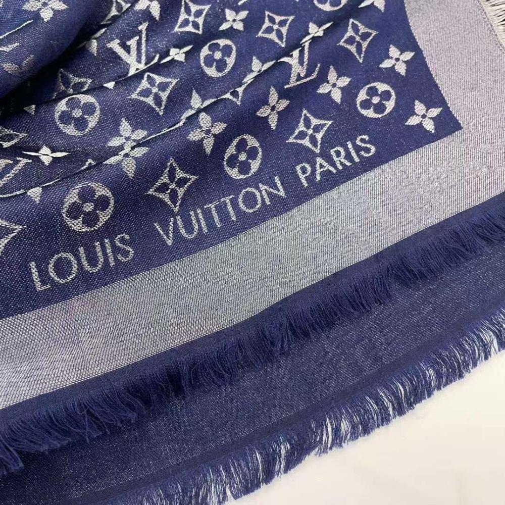 Lv scarf Dark Blue / Grey