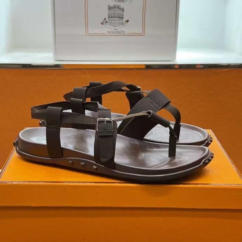Hermes Shoes Dark Brown