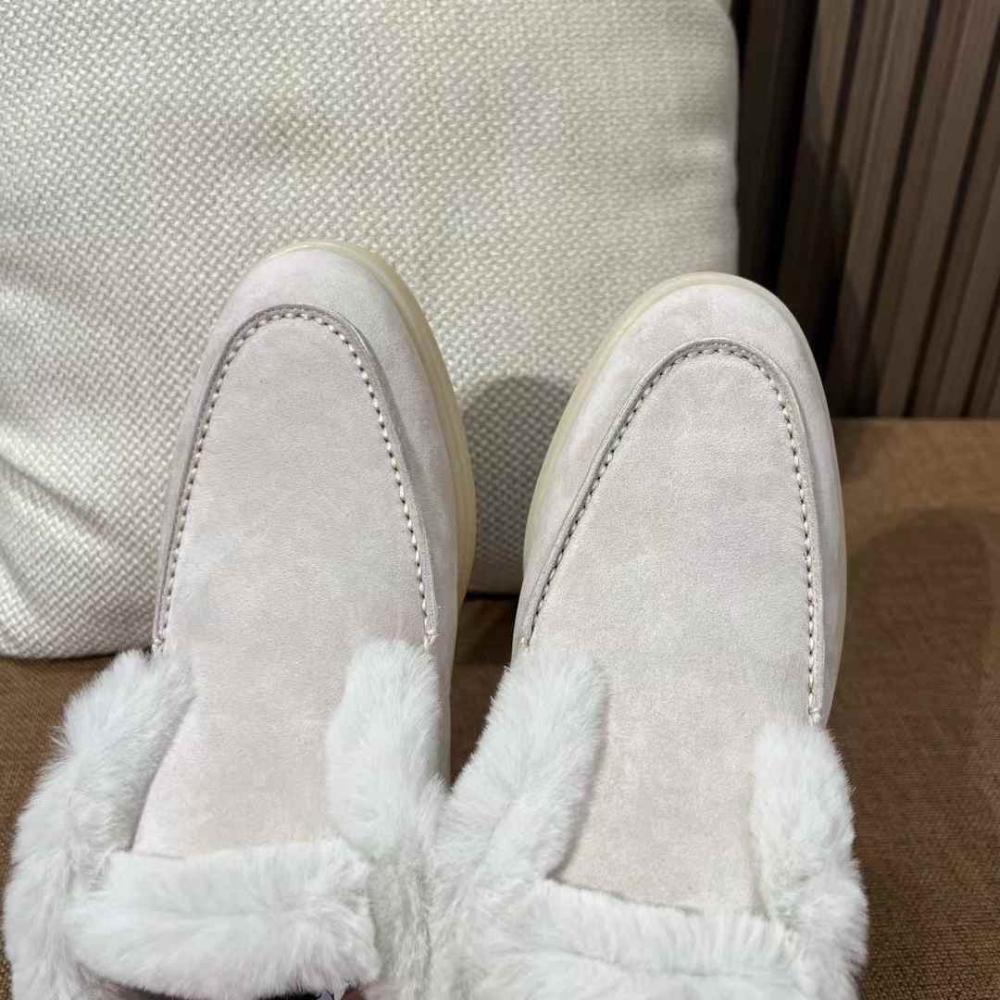 Loro Piana Lace-Up Chukka Boots White