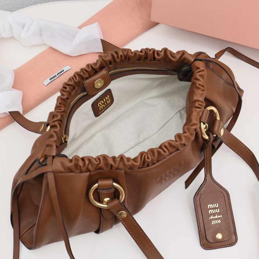 Nappa leather Brown bag