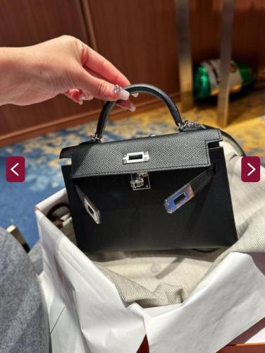 Hermes Mini Kelly Black/Silver