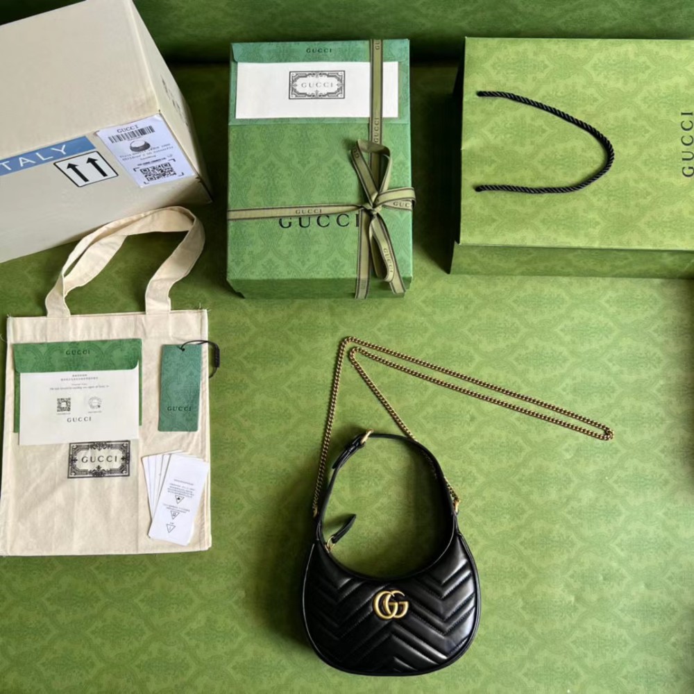 GG MARMONT HALF-MOON-SHAPED MINI BAG