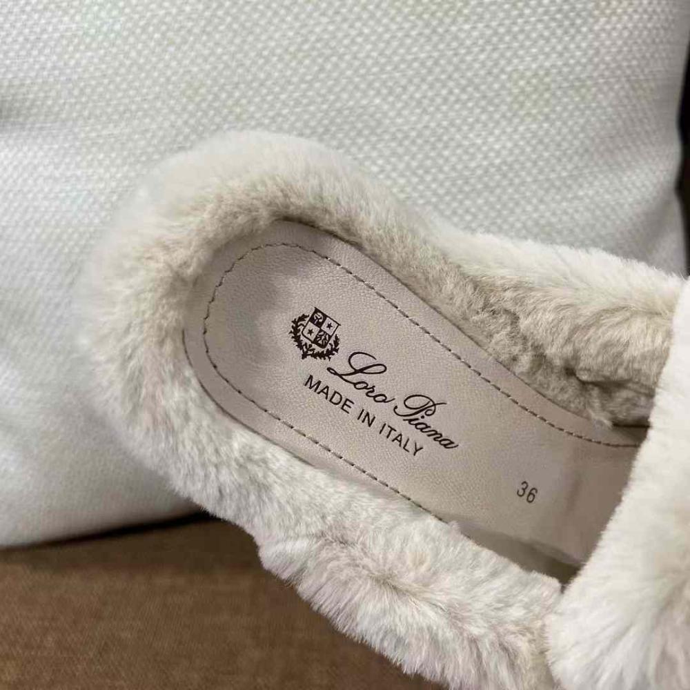 Loro Piana Charm Walk  Babouche  Beige Loafers