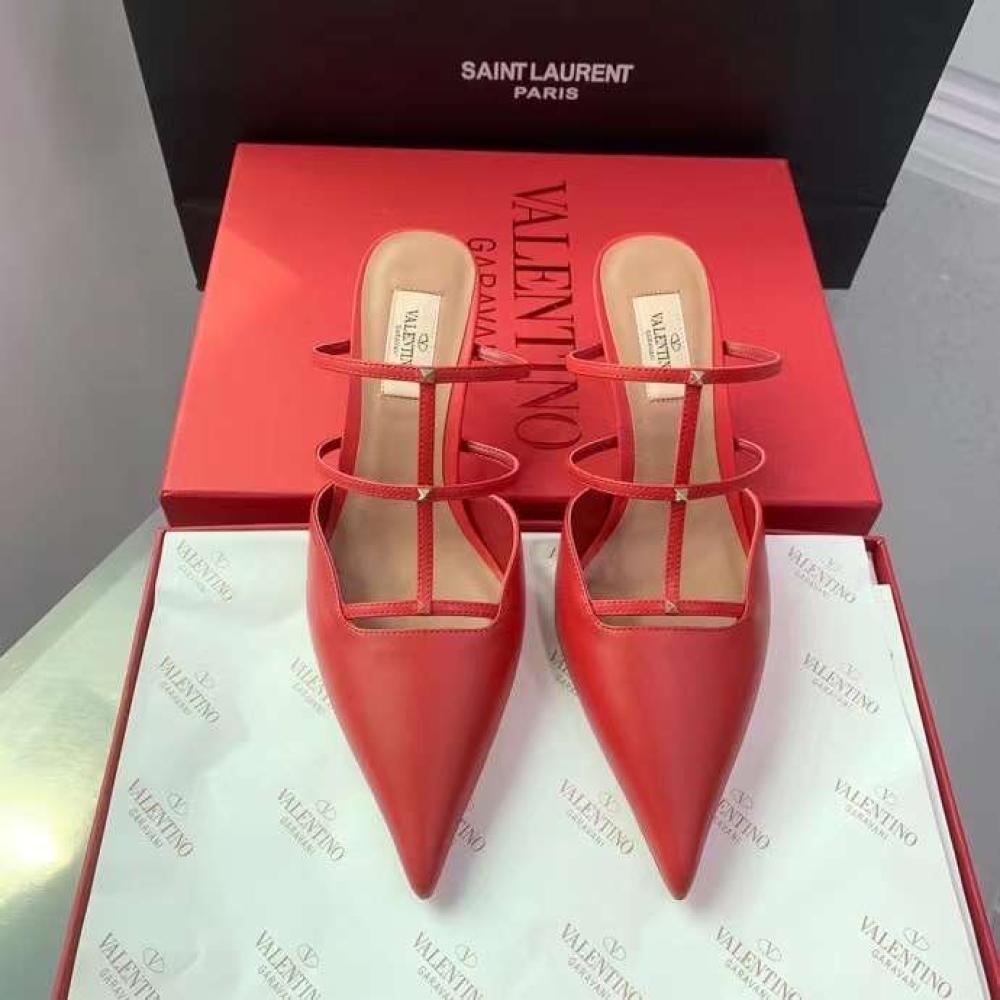VALENTINO GARAVANI Leather Rockstud Mules