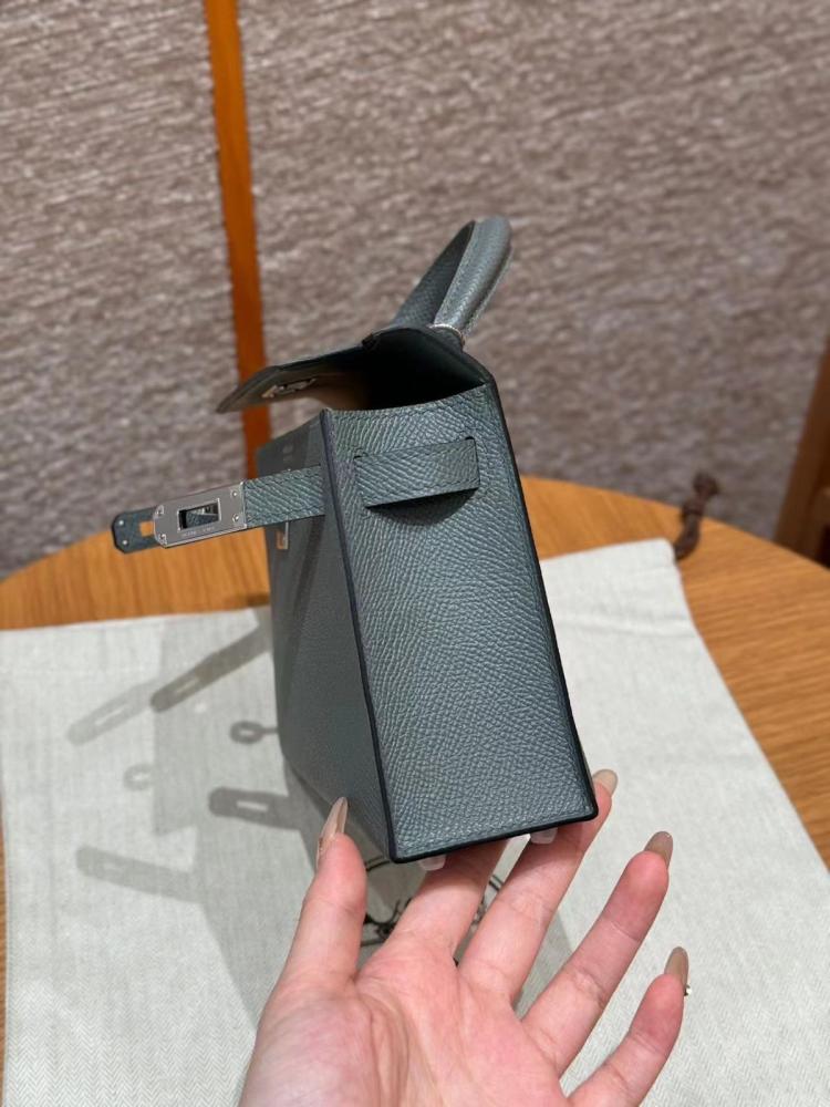 Hermès Mini Kelly Gris Meyer