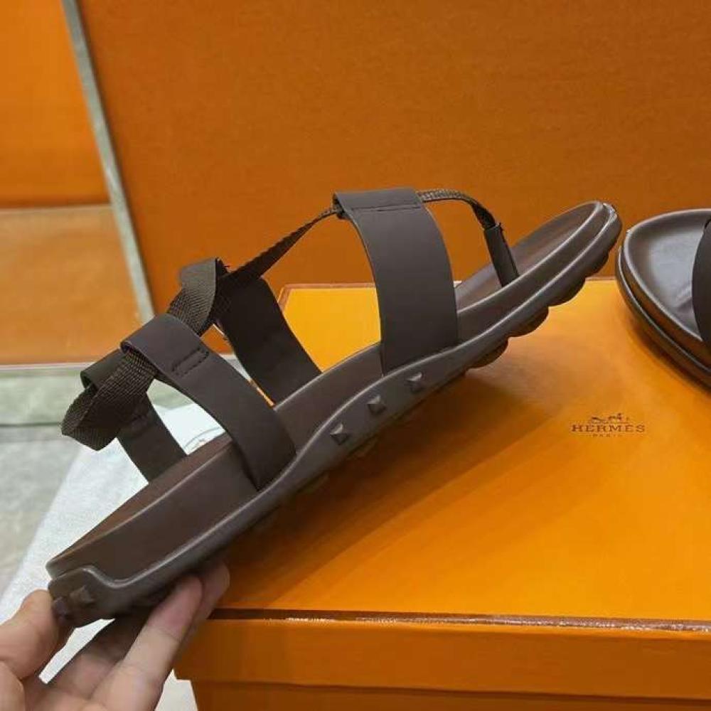 Hermes Shoes Dark Brown