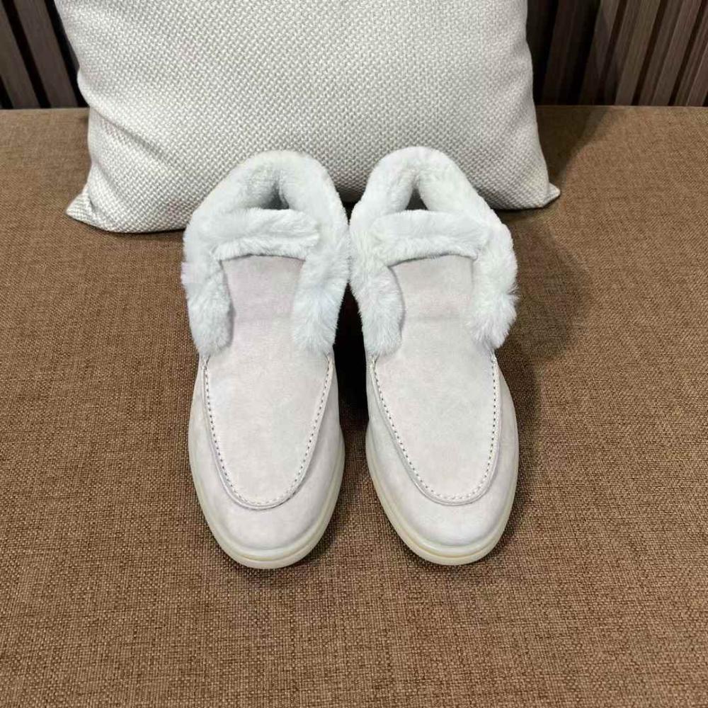 Loro Piana Lace-Up Chukka Boots White