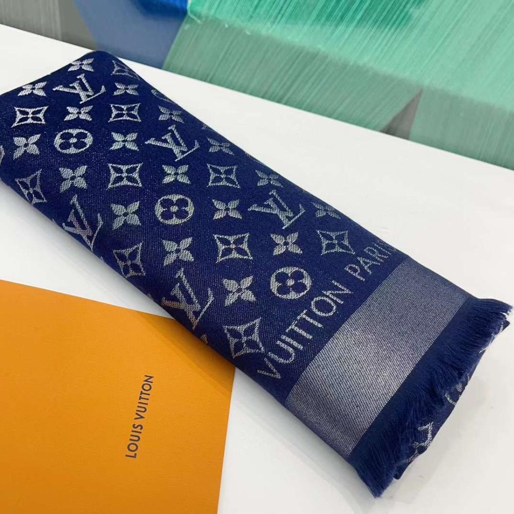 Lv scarf Dark Blue / Grey