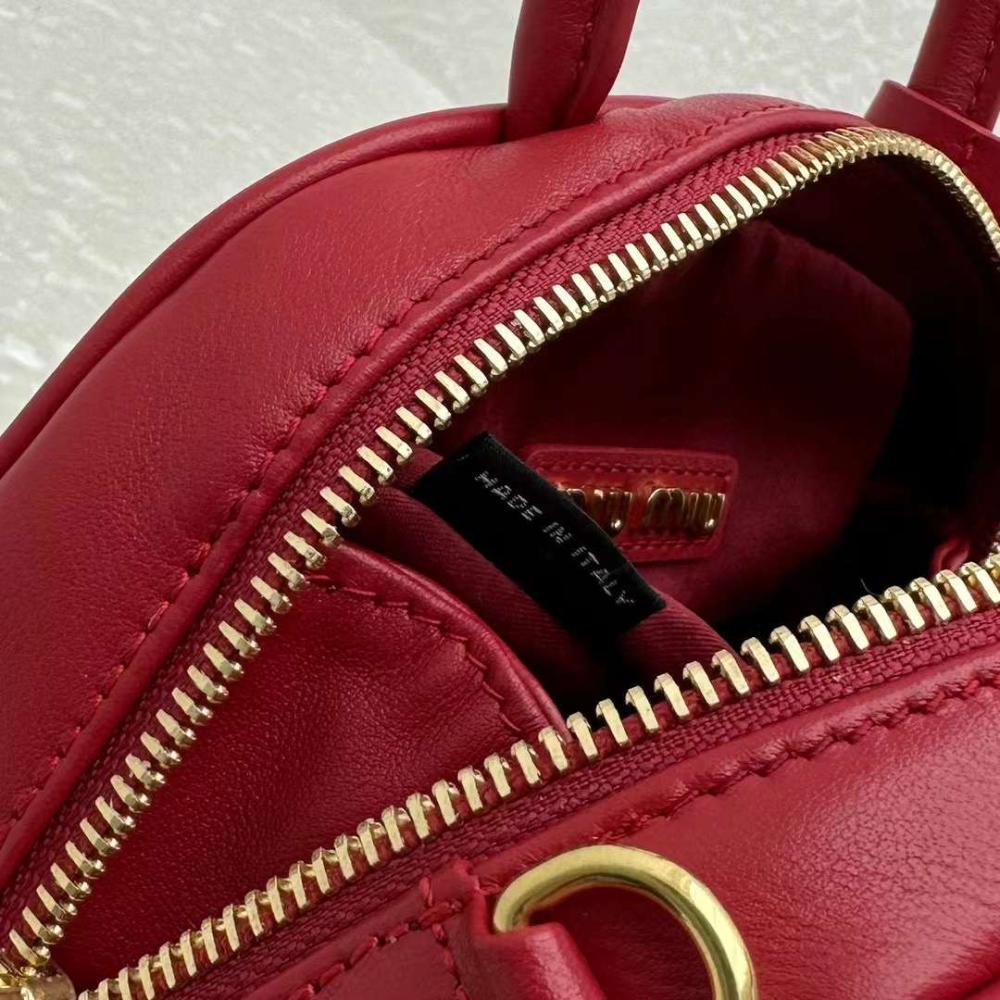 Miu Miu Zip-Up Crossbody Red  Bag
