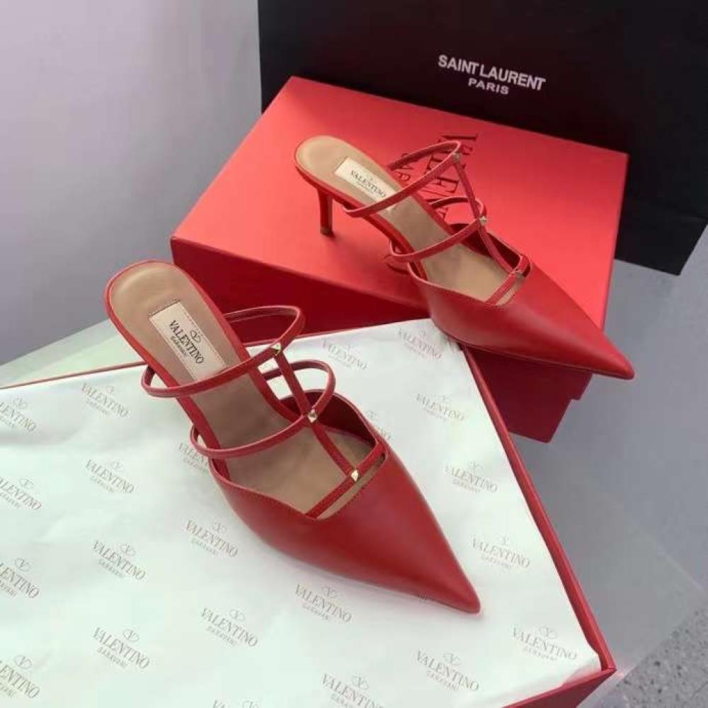 VALENTINO GARAVANI Leather Rockstud Mules