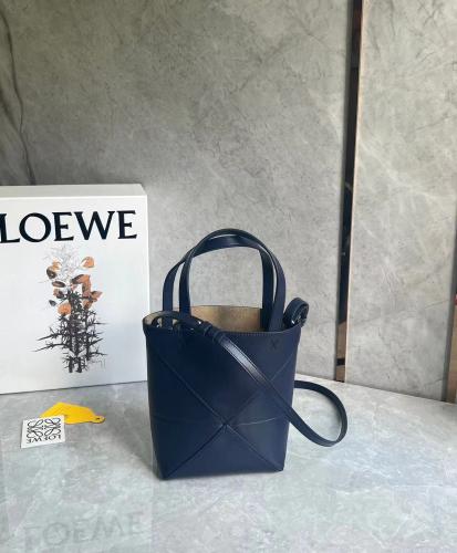 Puzzle Tote Dark Blue