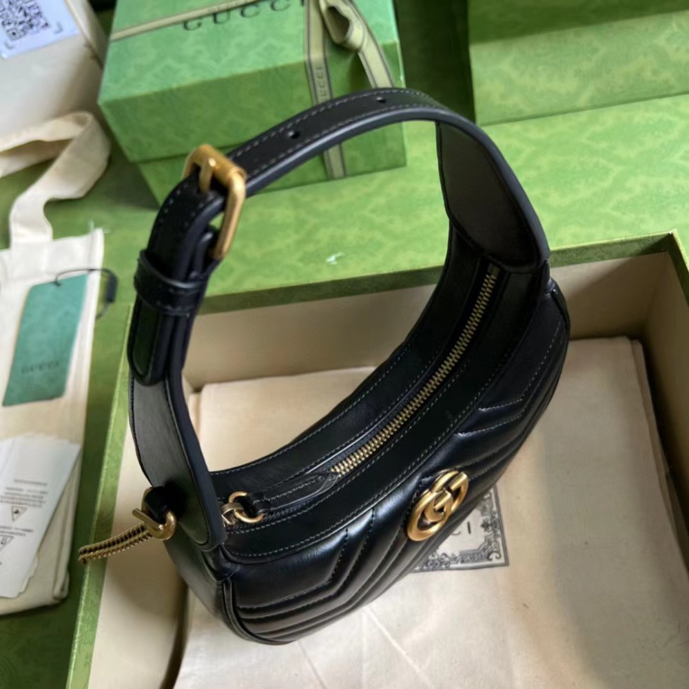 GG MARMONT HALF-MOON-SHAPED MINI BAG
