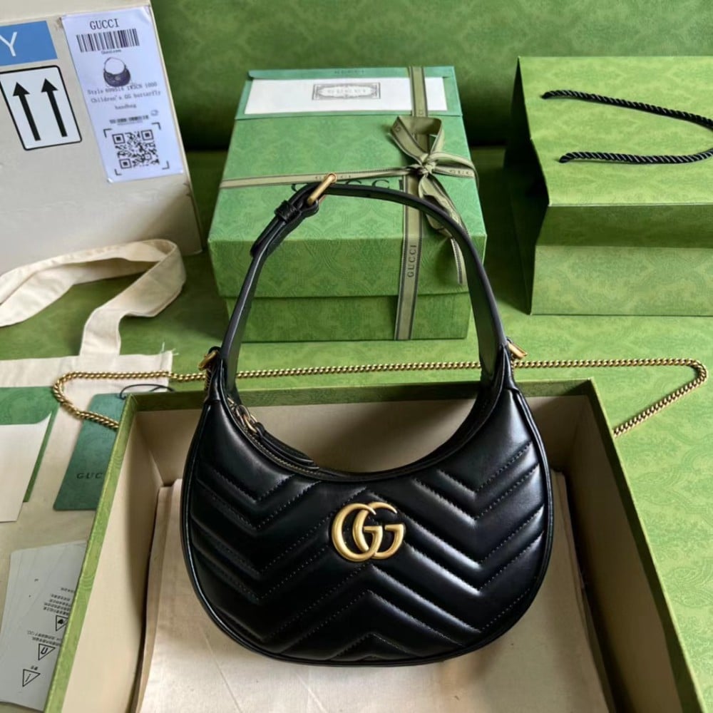 GG MARMONT HALF-MOON-SHAPED MINI BAG