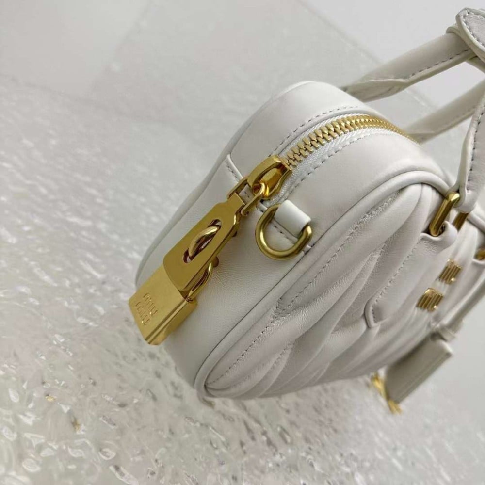 Matelassé Leather Top Handle Bag