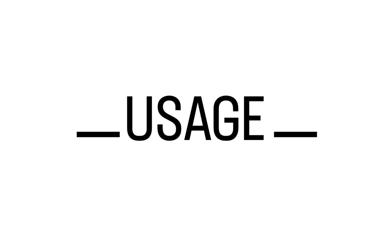 USAGE
