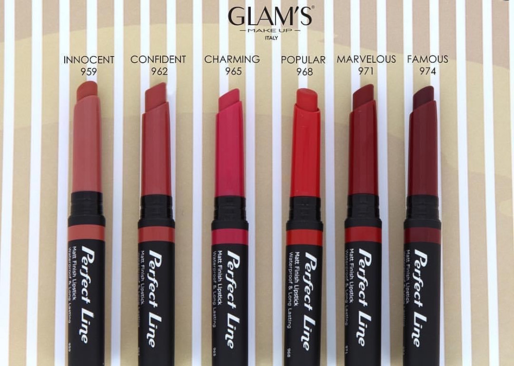 Glam's Perfect Line Matt Finish Lipstick - 968 Popular - العامر بيوتي