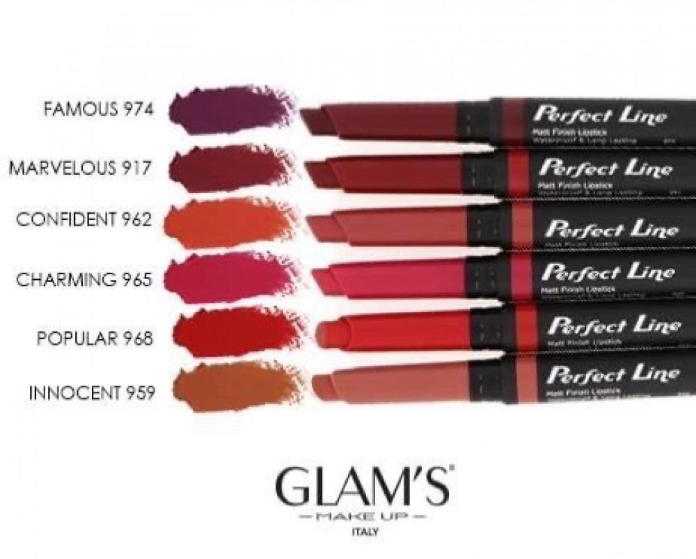 Glam's Perfect Line Matt Finish Lipstick - 968 Popular - العامر بيوتي