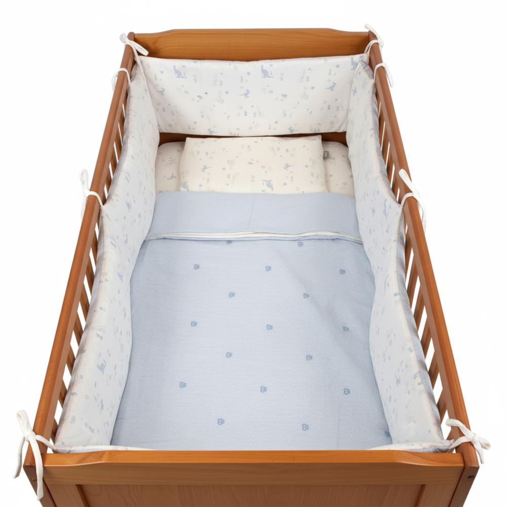 طقم لحاف أطفال أزرق من SleepBox لنوم آمن ومريح للأطفال