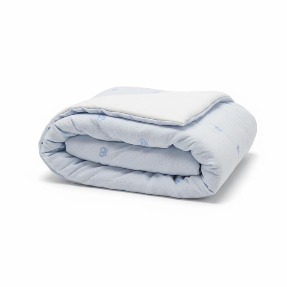نسيج ناعم وطقم لحاف أطفال أزرق يسمح بمرور الهواء وراحة الطفل