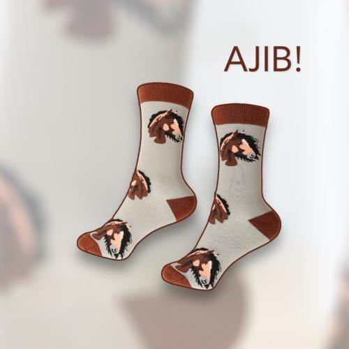 جورب حصان براون