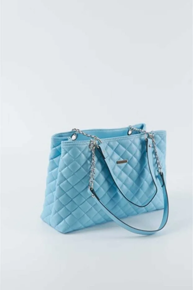 حقيبة يد وكتف مَنك بسلسلة معدنية