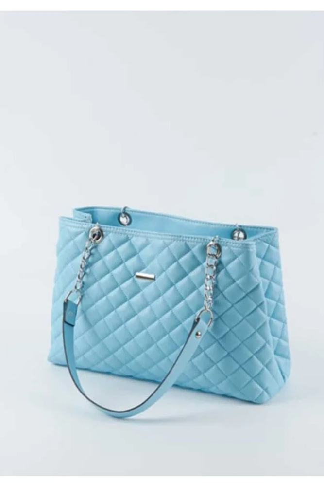 حقيبة يد وكتف مَنك بسلسلة معدنية